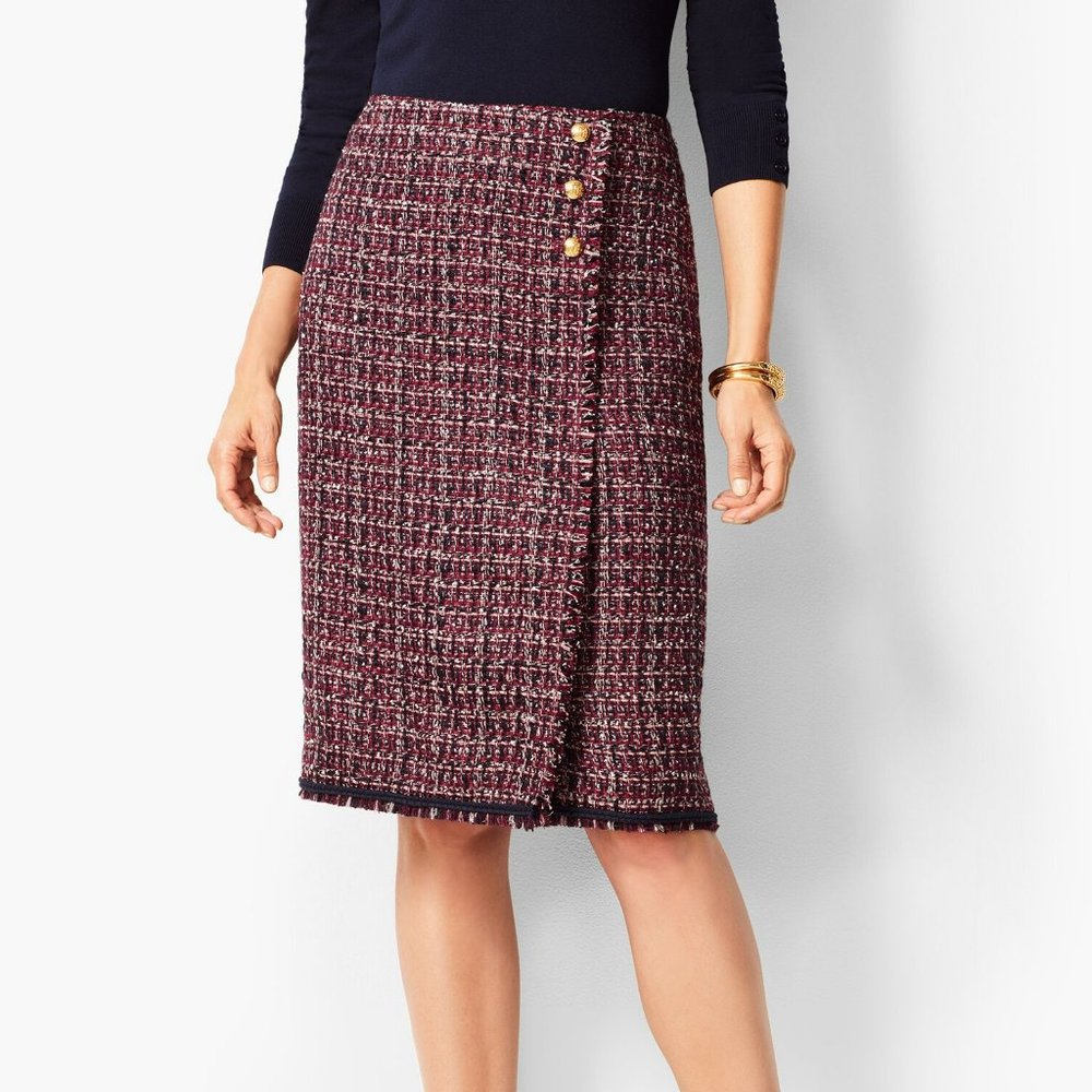 NEW Talbots Tweed Pencil Skirt